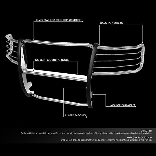 D-Motoring - 07-13 Chevy Silverado 1500Brush Guard - Coated - Stainless Steel - 2