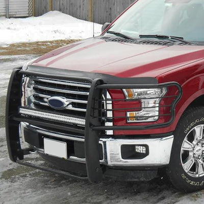 15-19 Ford F-150 Front Bumper Grille Brush Guard - Powdercoated Steel - GRILL-G-082-BK - 6