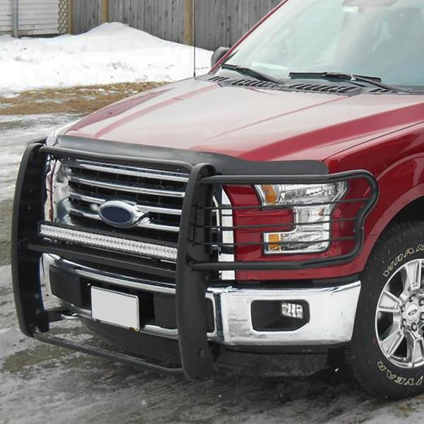 15-19 Ford F-150 Front Bumper Grille Brush Guard - Powdercoated Steel - GRILL-G-082-BK - 6
