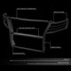 15-19 Chevy Colorado Front Bumper Grille Brush Guard - Powdercoated Steel - GRILL-G-084-BK - 2