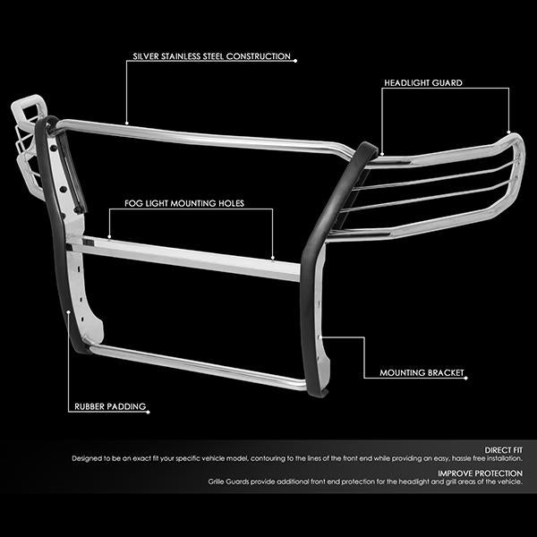 15-19 Chevy Colorado Front Bumper Grille Brush Guard - Stainless Steel - GRILL-G-084-SS - 2