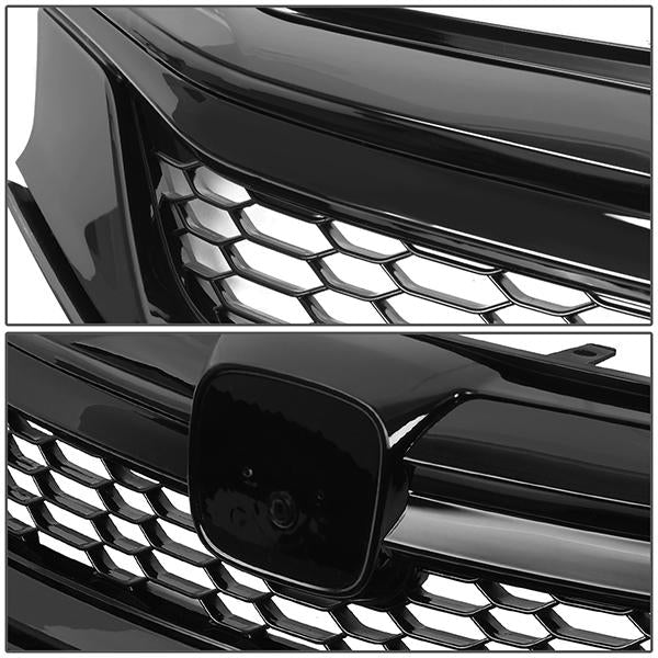 16-17 Honda Accord Sedan Bumper Grille - Front Upper - Honeycomb Style - 2