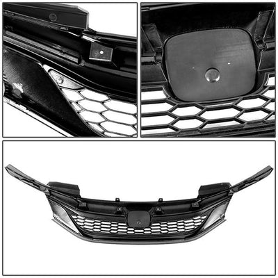 16-17 Honda Accord Sedan Bumper Grille - Front Upper - Honeycomb Style - 4
