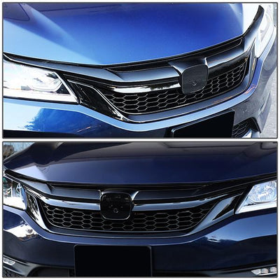 16-17 Honda Accord Sedan Bumper Grille - Front Upper - Honeycomb Style - 6