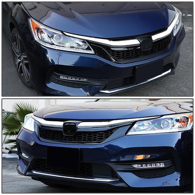 16-17 Honda Accord Sedan Bumper Grille - Front Upper - Honeycomb - 7