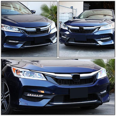 16-17 Honda Accord Sedan Bumper Grille - Front Upper - Honeycomb - 8