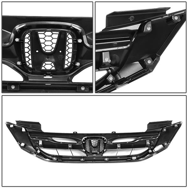 13-15 Honda Accord Sedan Bumper Grille - Front Upper - Honeycomb - 4