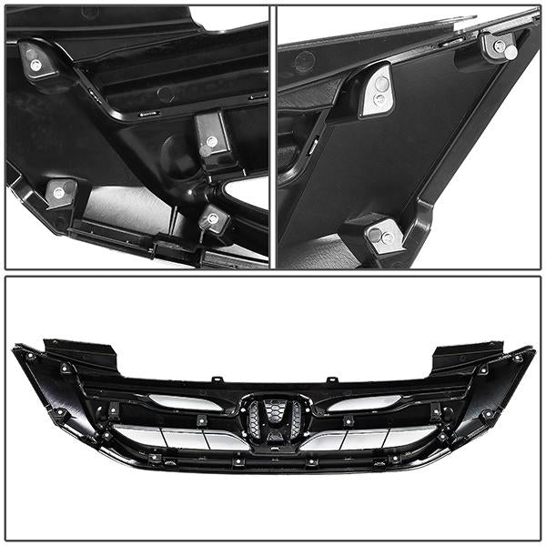 13-15 Honda Accord Sedan Bumper Grille - Front Upper - Honeycomb - 5