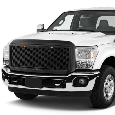 D-Motoring - Bumper Grille - Plastic - 11-16 Ford F-250 SD, F-350 SD, F-450 SD, F-550 SD - 7