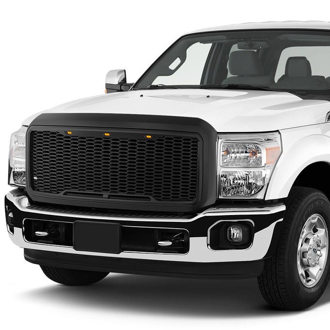 D-Motoring - Bumper Grille - Plastic - 11-16 Ford F-250 SD, F-350 SD, F-450 SD, F-550 SD - 7