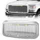 Honeycomb Mesh LED DRL Front Grille <br>11-16 Ford F250 F350 F450 F550 Super Duty