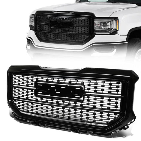 Diamond Mesh Front Grille <br>16-18 GMC Sierra 1500