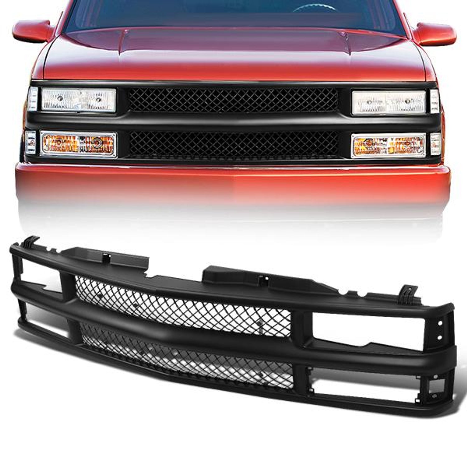 Diamond Mesh Front Grille <br>94-00 Suburban C/K 1500 2500 3500