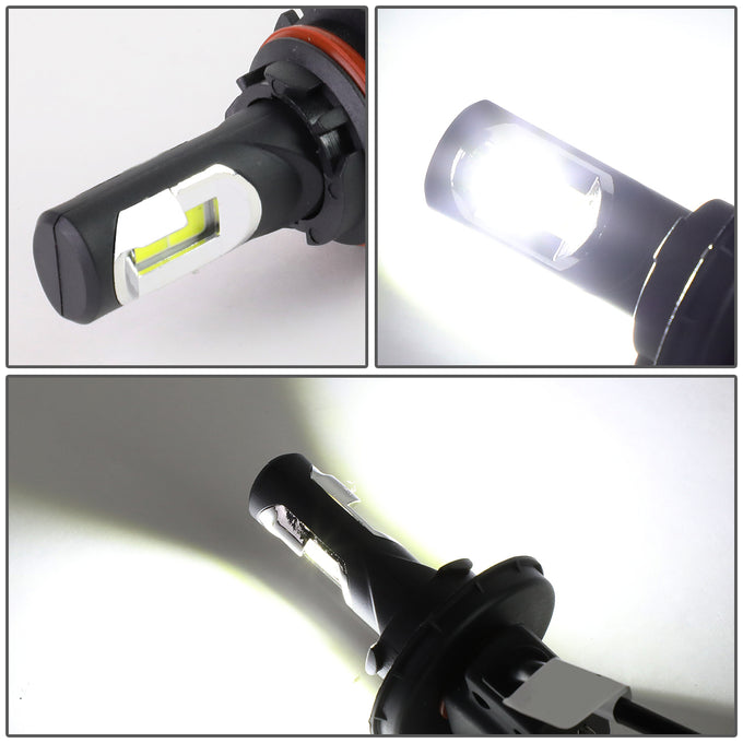 6000K LED High/Low Beam Headlight Bulbs - HID-LED-LB-9007-HL