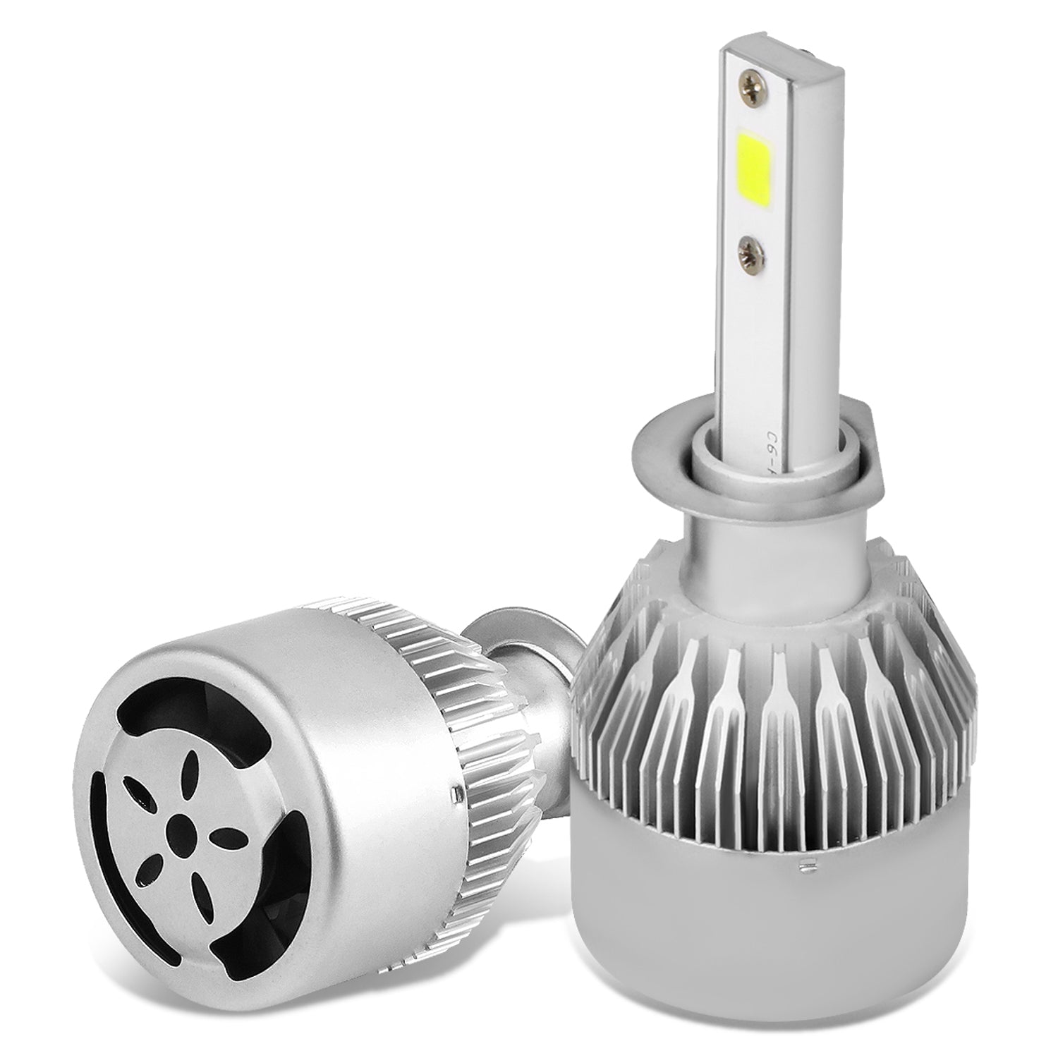 6000K H1 LED High/Low Beam Headlight Bulbs + Cooling Fan - HID-LED-LB-FAN-H1