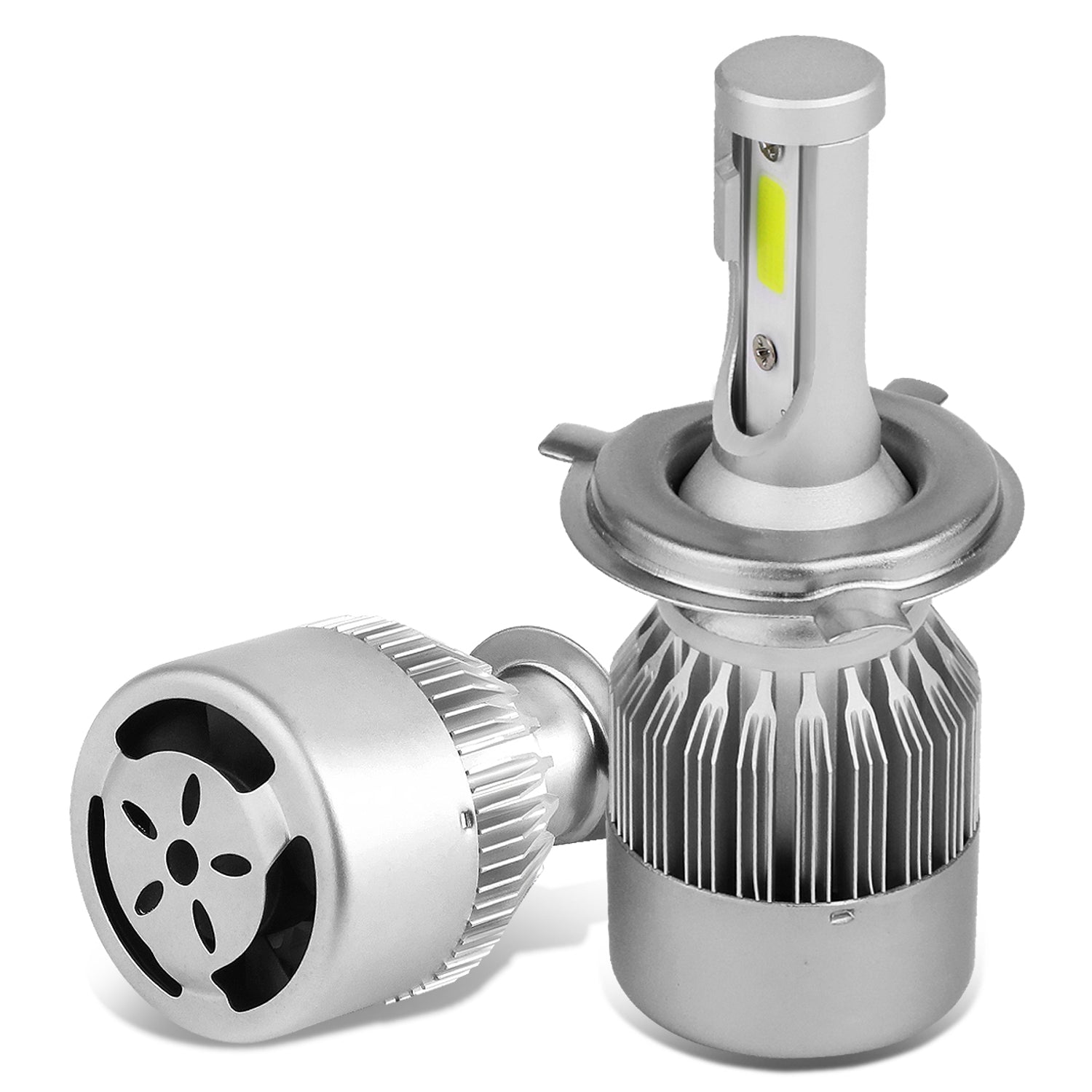 6000K H4 LED High/Low Beam Headlight Bulbs + Cooling Fan - HID-LED-LB-FAN-H4-HL