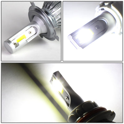 6000K H4 LED High/Low Beam Headlight Bulbs + Cooling Fan - HID-LED-LB-FAN-H4-HL