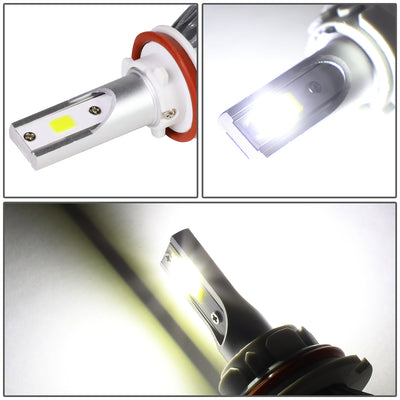 6000K H8 LED High/Low Beam Headlight Bulbs + Cooling Fan - HID-LED-LB-FAN-H8