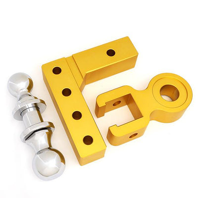 Towing Ball Mount - 2 in.  Receiver - 6 in.  Drop - Adjustable - Aluminum - HITCH-ALU-001-GD - 6