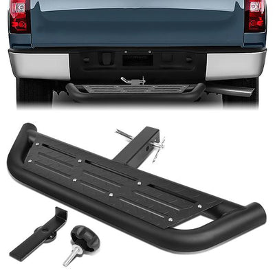 Tow Hitch Step Bar Board - 2 in.  - Heavy Duty - 2 in.  Od - Aluminum - HITST-2-001-BK - 1