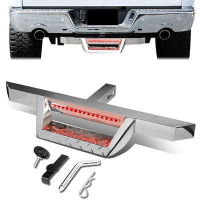 2 in.  Tow Trailer Receiver Hitch Step - W/LED Brake Light - 1