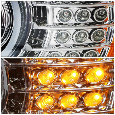 D-Motoring - Headlights - LED U-Halo - Clear Housing - Projector - Plug-n-Play - Pair - BMW 528i / 530i / 540i / BMW M5 - 4