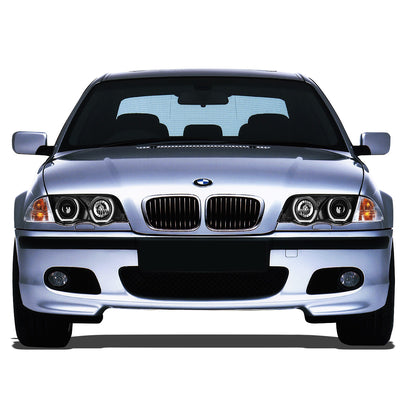 D-Motoring - Headlights - LED U-Halo - Black Housing - Projector - Plug-n-Play - Pair - 99-01 BMW 3-Series Sedans / Wagons - 7