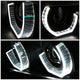 D-Motoring - Headlights - LED U-Halo - Black Housing - Projector - Plug-n-Play - Pair - 99-01 BMW 3-Series Sedans / Wagons - 3