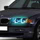 D-Motoring - Headlights - RGB Color LED U-Halo - Black Housing - Projector - Plug-n-Play - Pair - 99-01 BMW 3-Series Sedans / Wagons - 7