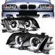 99-01 BMW 3-Seriess Wagons Headlights - LED U-Halo - Black Housing - Projector - Plug-n-Play - Pair
