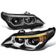 04-07-bmw-5-series-e60-headlights-led-u-halo-turn-signal-w-projector-clear-lens-pair-hl-3d-e6003-bk - 2