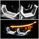 04-07 BMW 5-Series E60 Headlights - LED U-Halo+Turn Signal - w/Projector - Clear Lens - Pair - HL-3D-E6003-BK - 3