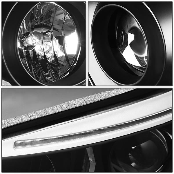 04-07 BMW 5-Series E60 Headlights - LED U-Halo+Turn Signal - w/Projector - Clear Lens - Pair - HL-3D-E6003-BK - 7