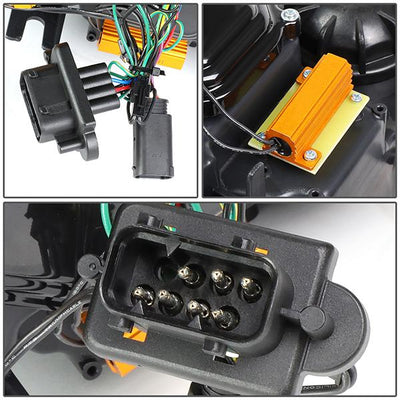 04-07 BMW 5-Series E60 Headlights - LED U-Halo+Turn Signal - w/Projector - Clear Lens - Pair - HL-3D-E6003-BK - 10