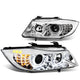 D-Motoring - Headlights - LED U-Halo - Chrome Housing - Projector - Plug-n-Play - Pair - BMW 323I / 325XI / 325I / 328I / 328XI / 330I  4-Door Sedan4-Door Sedan - 1