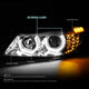 D-Motoring - Headlights - LED U-Halo - Chrome Housing - Projector - Plug-n-Play - Pair - BMW 323I / 325XI / 325I / 328I / 328XI / 330I  4-Door Sedan4-Door Sedan - 2