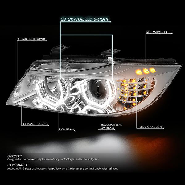 crystal-led-drl-05-08-bmw-323i-325i-328i-330i-335i-e90-projector-headlight-without-afs-hl-3d-e9005-ch-gray - 2