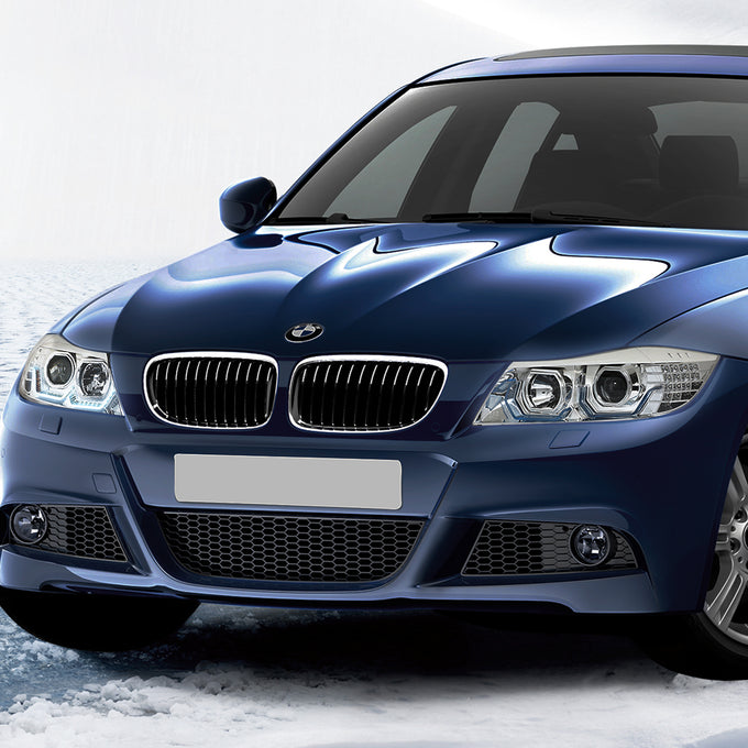 D-Motoring - Headlights - 3D Crystal LED U-Halo - Black Housing - Clear Corner - Projector - Plug-n-Play - Pair - 06-08 BMW E90 - 7
