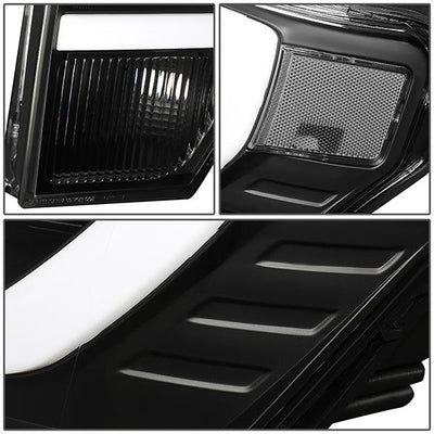 09-14 Ford F-150 Headlights - LED DRL - Front Bumper - Clear Lens - Clear Corner - Projector - Pair - HL-3D-F15009-BK-CL1 - 6