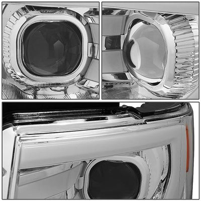 09-14 Ford F-150 Headlights - LED DRL - Front Bumper - Clear Lens - Amber Corner - Projector - Pair - HL-3D-F15009-CH-AM - 5