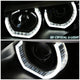 D-Motoring - Headlights - LED 3D Crystal U-Halo+DRL - Black Housing - Plug-n-Play - Pair - 12-16 BMW F30 3-Series 4-Dr Sedan & Wagon - 3