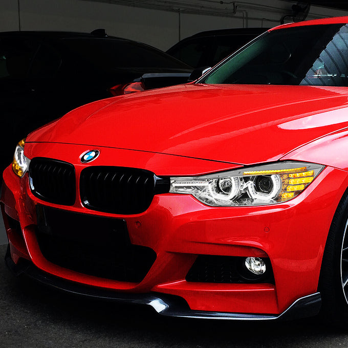D-Motoring - Headlights - LED 3D Crystal U-Halo+DRL - Chrome Housing - Plug-n-Play - Pair - 12-16 BMW F30 3-Series 4-Dr Sedan & Wagon - 7