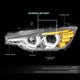D-Motoring - Headlights - LED 3D Crystal U-Halo+DRL - Chrome Housing - Plug-n-Play - Pair - 12-16 BMW F30 3-Series 4-Dr Sedan & Wagon - 2