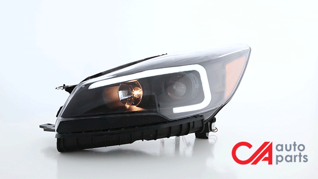 13-16-ford-escape-headlights-led-drl-front-bumper-clear-lens-amber-corner-projector-pair-hl-3d-fesc13-bk-am - 2