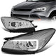 13-16 Ford Escape Headlights - LED DRL - Front Bumper - Clear Lens - Clear Corner - Projector - Pair - HL-3D-FESC13-CH-CL1 - 1