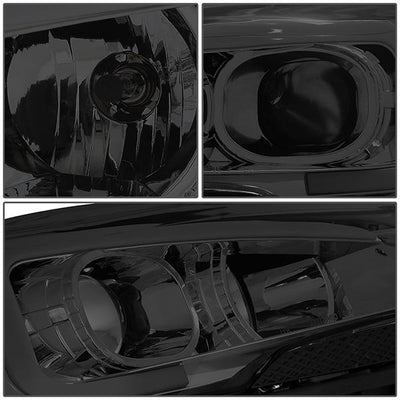13-16 Ford Escape Headlights - LED DRL - Smoked Lens - Clear Corner - Projector - Pair - HL-3D-FESC13-SM-CL1 - 5