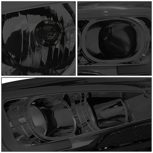 13-16 Ford Escape Headlights - LED DRL - Smoked Lens - Clear Corner - Projector - Pair - HL-3D-FESC13-SM-CL1 - 5