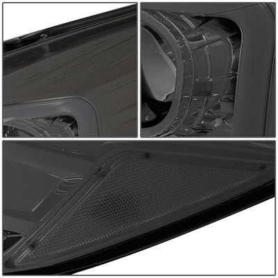 13-16 Ford Escape Headlights - LED DRL - Smoked Lens - Clear Corner - Projector - Pair - HL-3D-FESC13-SM-CL1 - 6