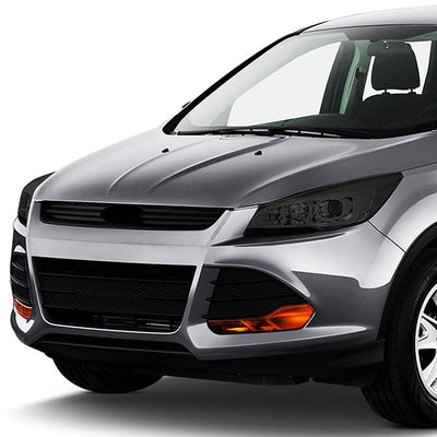 13-16 Ford Escape Headlights - LED DRL - Smoked Lens - Clear Corner - Projector - Pair - HL-3D-FESC13-SM-CL1 - 9