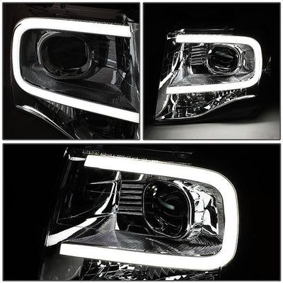 07-14 Ford Expedition LED DRL Projector Headlights - Chrome Housing Am ...